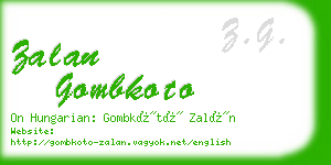 zalan gombkoto business card